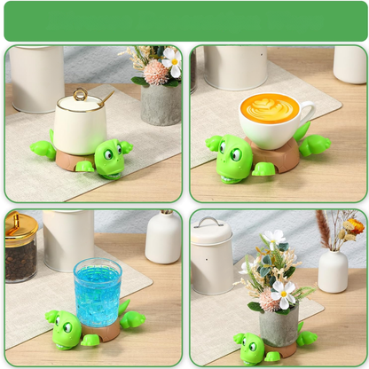 porta vaso de tortuga que aporta diversión en cada sorbo